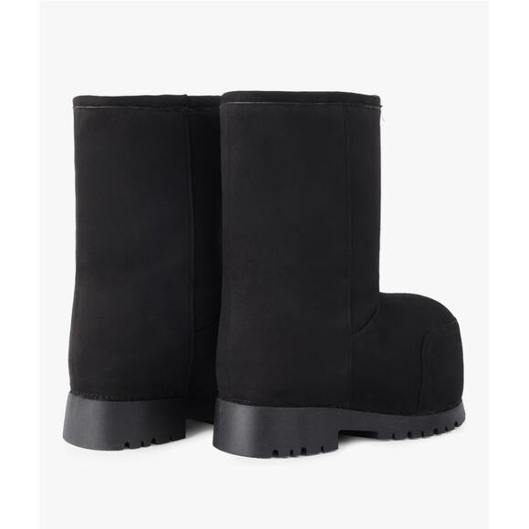 Platform Snow Boots Women Suede Hippy Fur Mid Calf Slip On Winter Non-slip - Picture 7 of 7